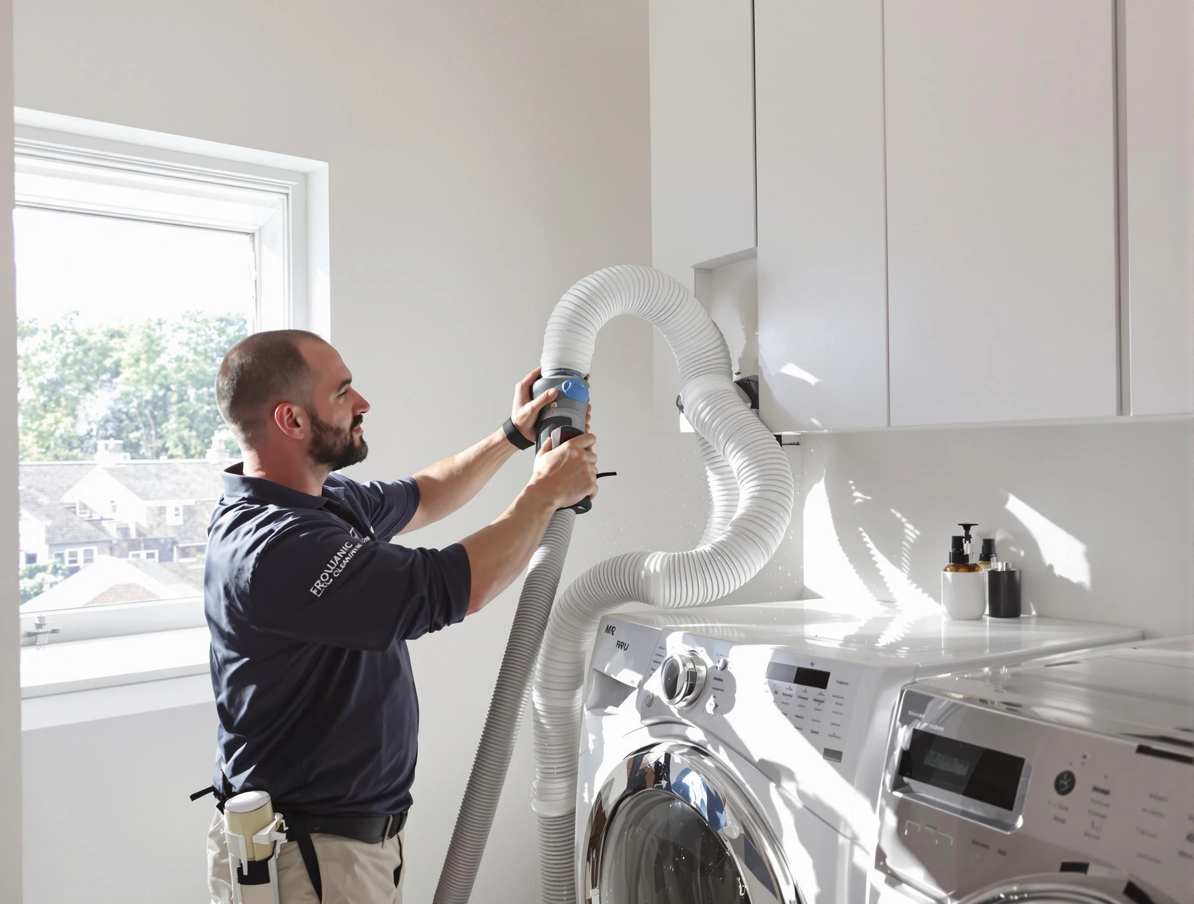 Certified Redan Dryer Vent Cleaning technician performing dryer vent cleaning in Redan